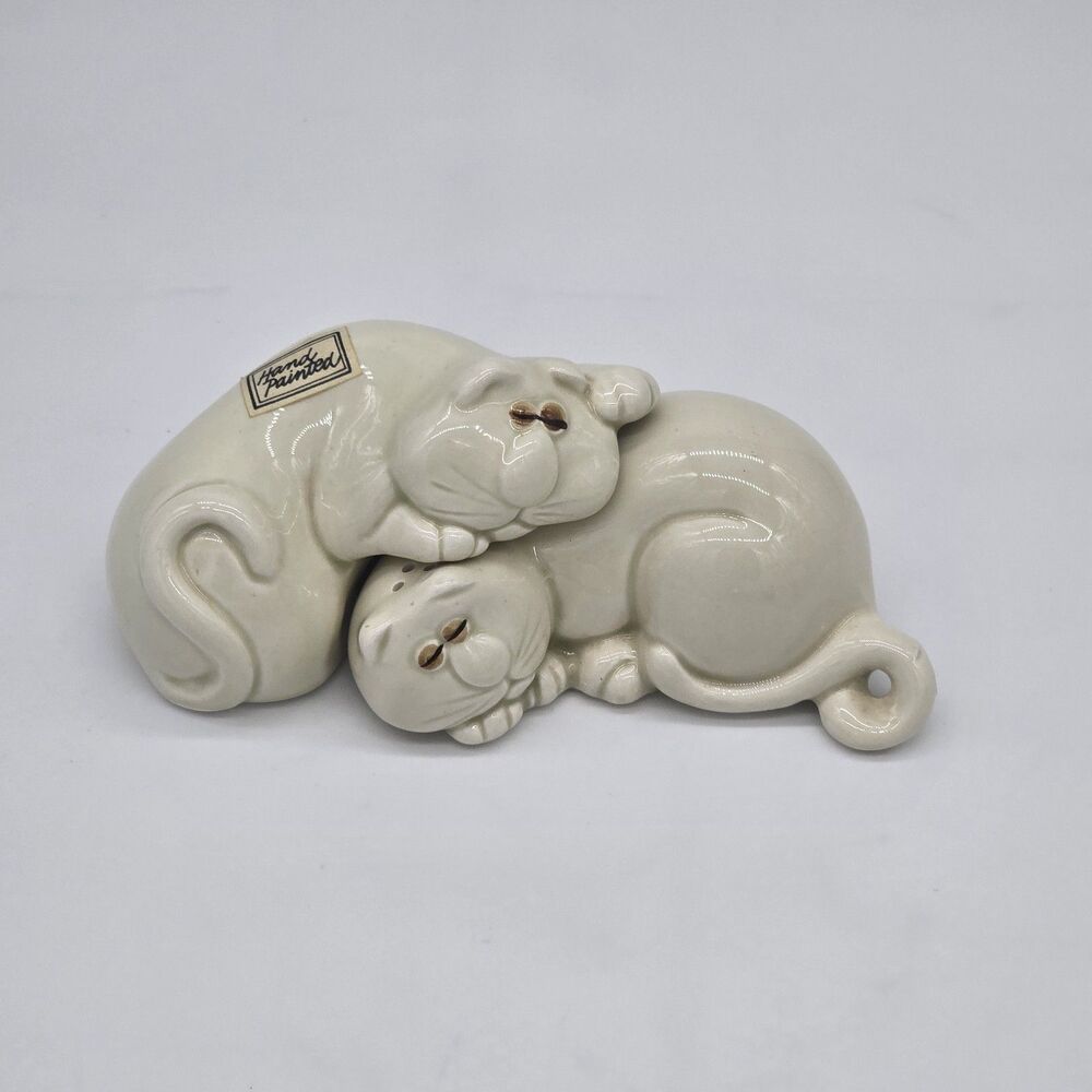 Vintage Fitz and Floyd Cat Nap Salt and Pepper Shakers Cats Kitties